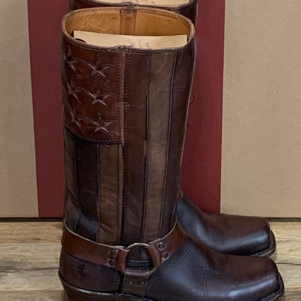 Women’s Frye 150 Anniversary Americana Harness Boots size 7.5 - Picture 3 of 13